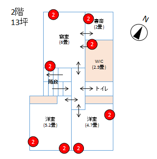 2階のコンセント計画